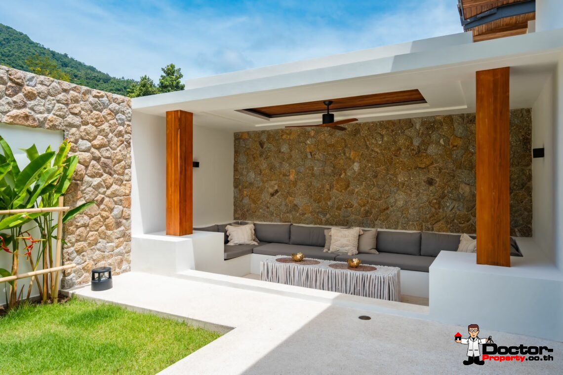 New Luxury Balinese Style Modern 3 Bedroom Pool Villa – Mea Nam, Koh Samui – For Sale